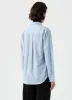 Women's Cotton Shirt in Light Blue/White sold by Sunspel