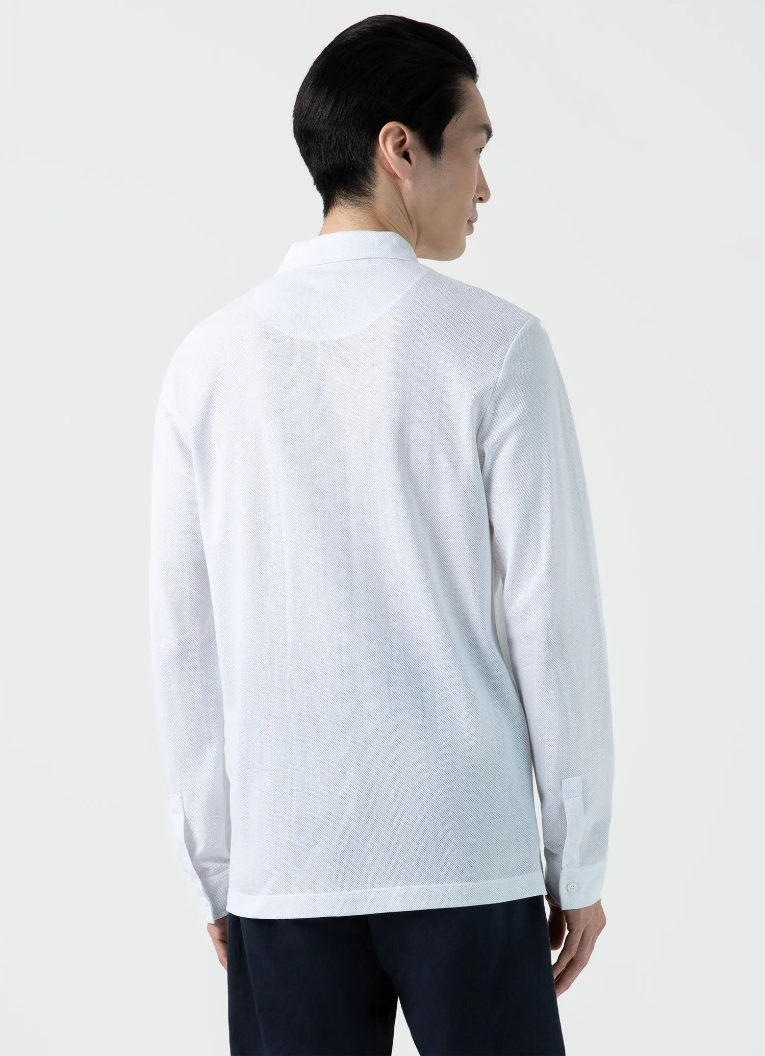 Men's Riviera Shirt in White sold by Sunspel product image thumbnail 5