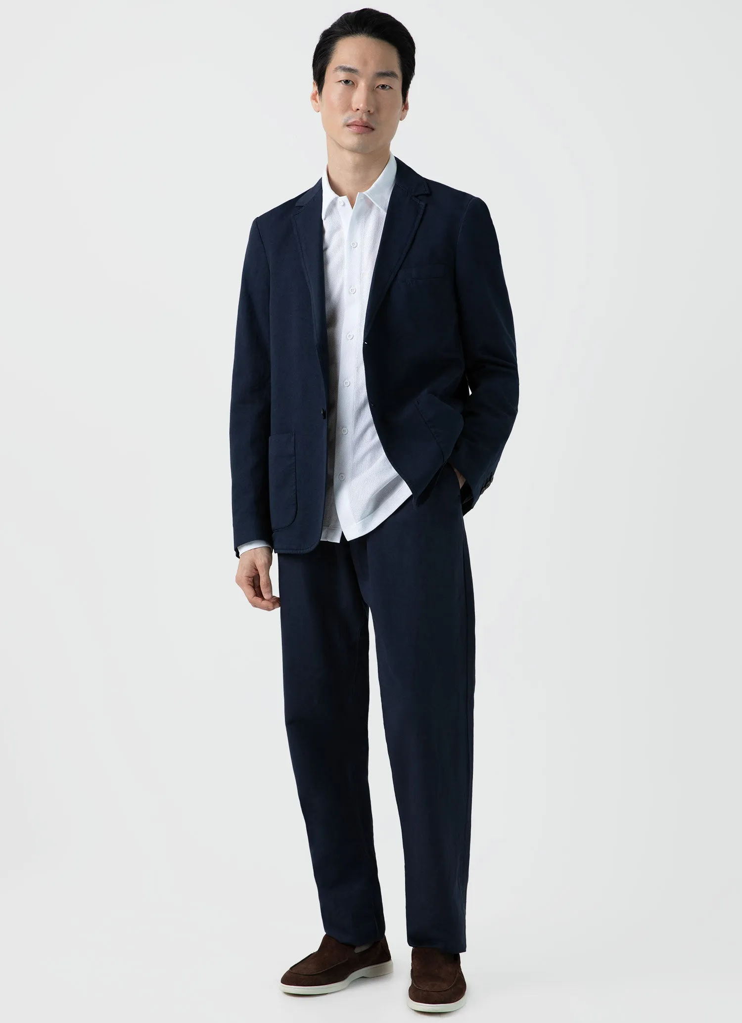 Men's Riviera Shirt in White sold by Sunspel product image thumbnail 3