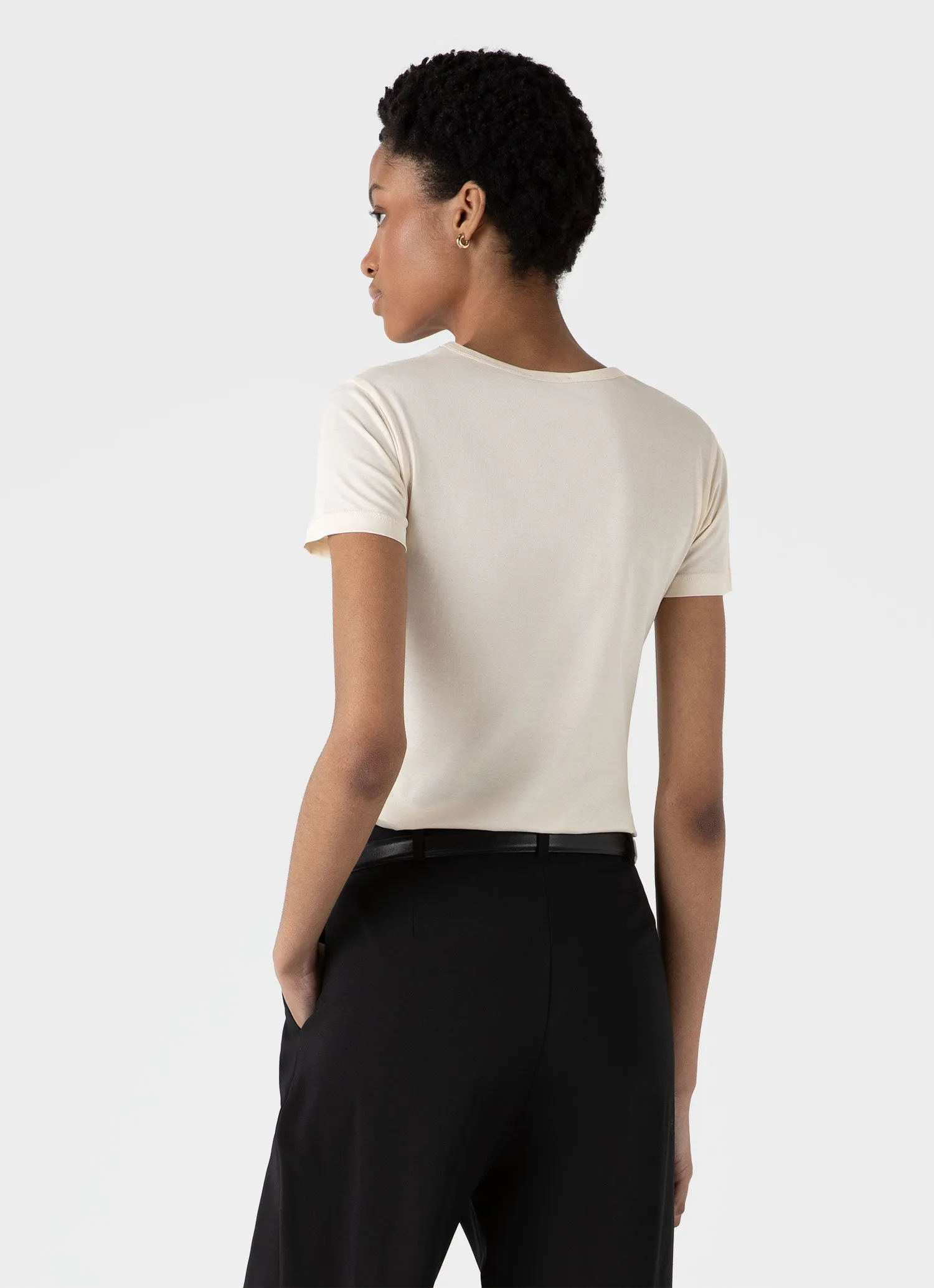 Women's Classic T-shirt in Undyed sold by Sunspel product image thumbnail 3