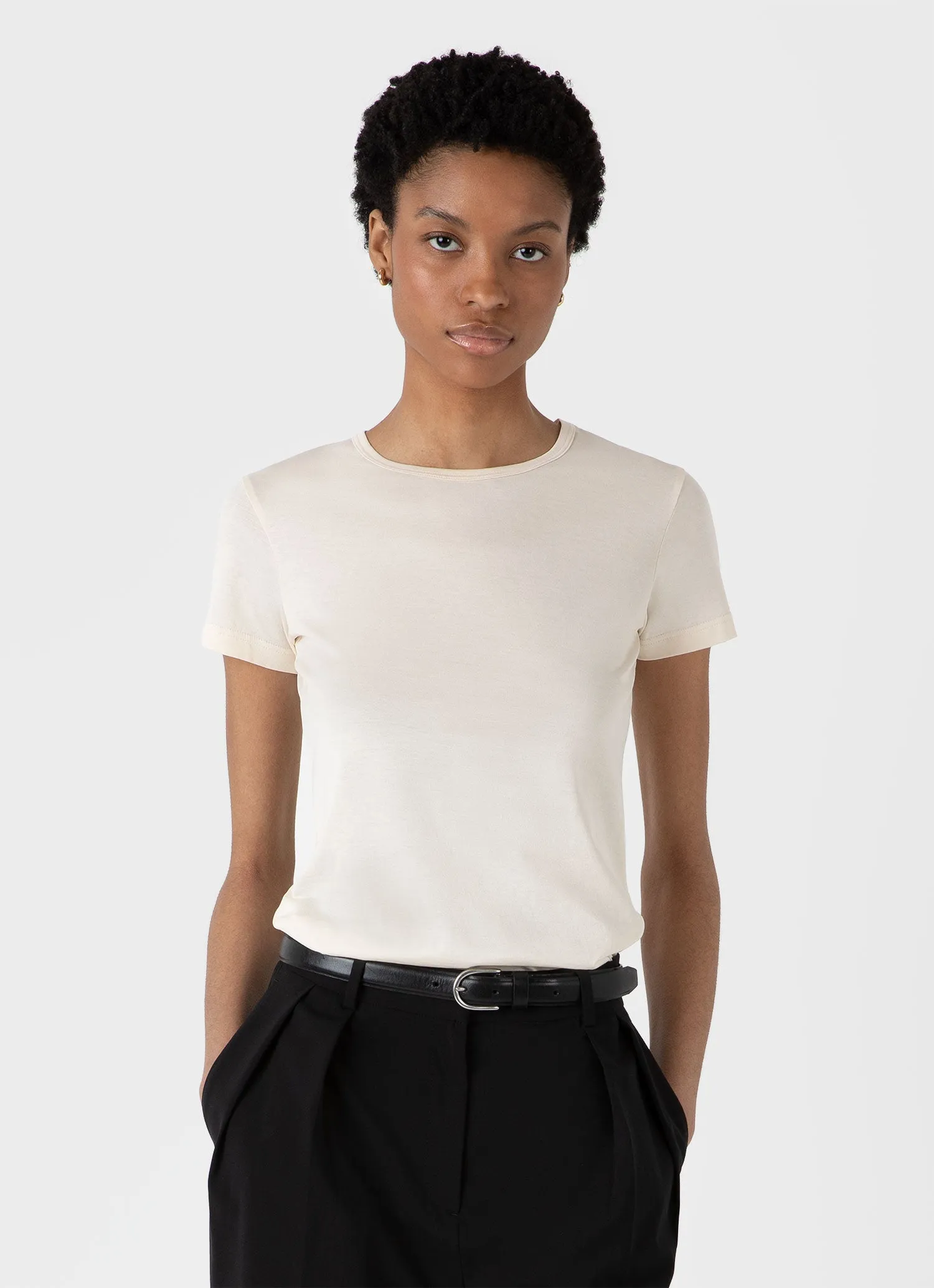 Women's Classic T-shirt in Undyed sold by Sunspel