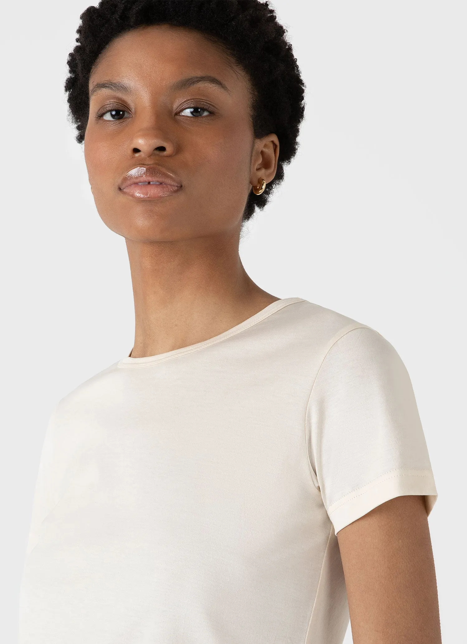 Women's Classic T-shirt in Undyed sold by Sunspel product image thumbnail 4