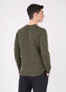 Men's Cashmere Crew Neck Jumper in Dark Moss sold by Sunspel