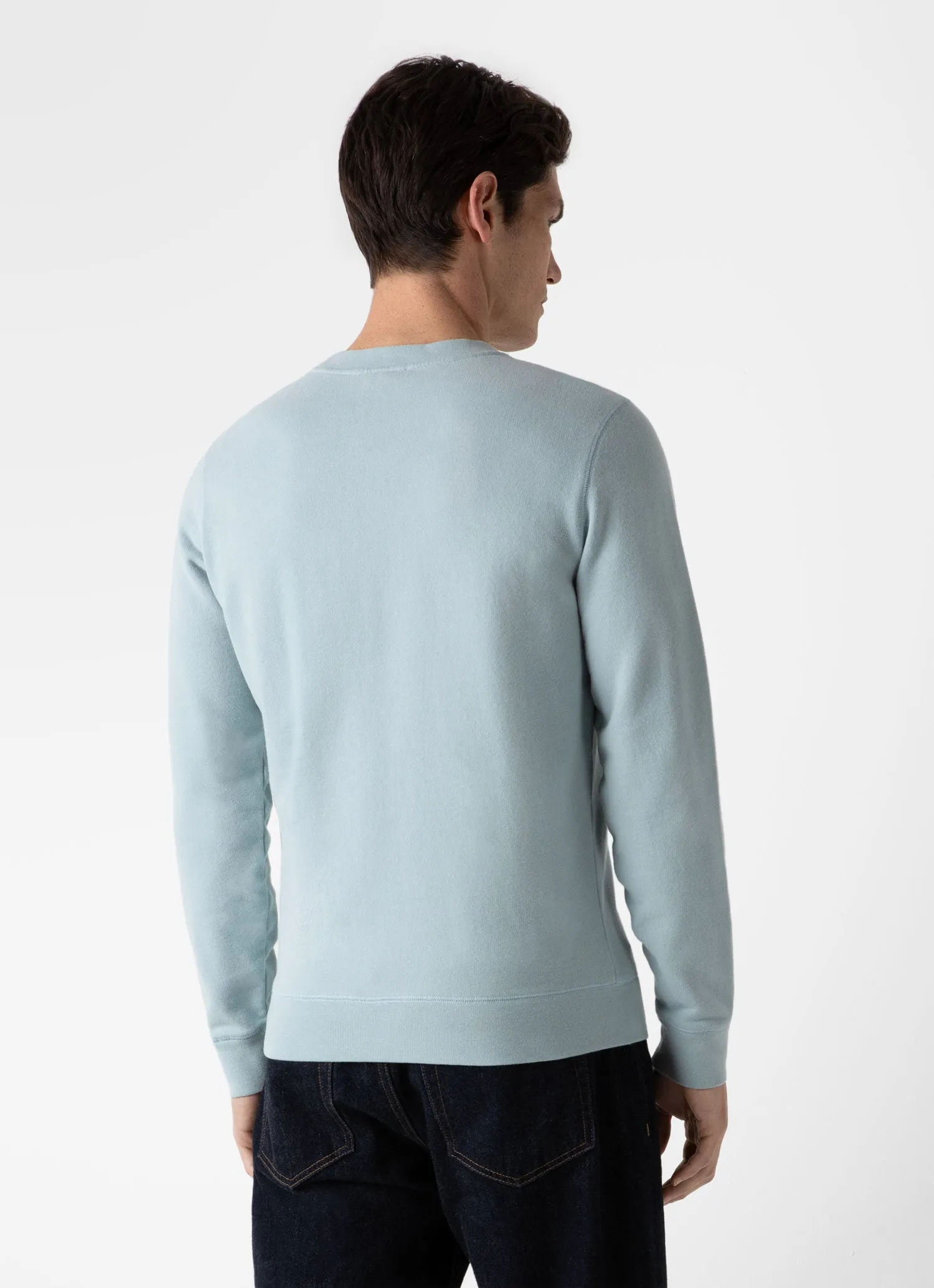 Men's Loopback Sweatshirt in Blue Sage sold by Sunspel product image thumbnail 4