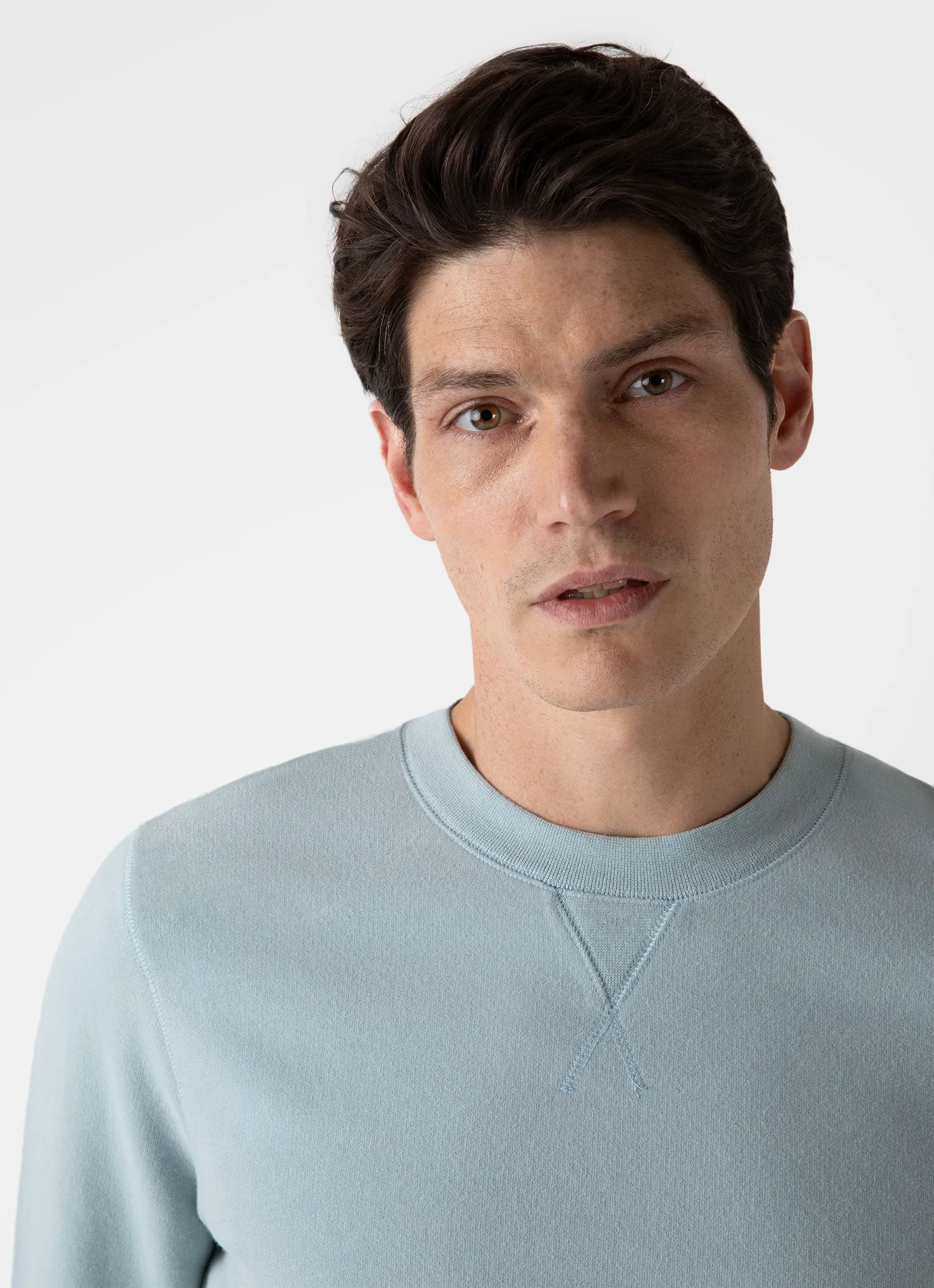 Men's Loopback Sweatshirt in Blue Sage sold by Sunspel product image thumbnail 5
