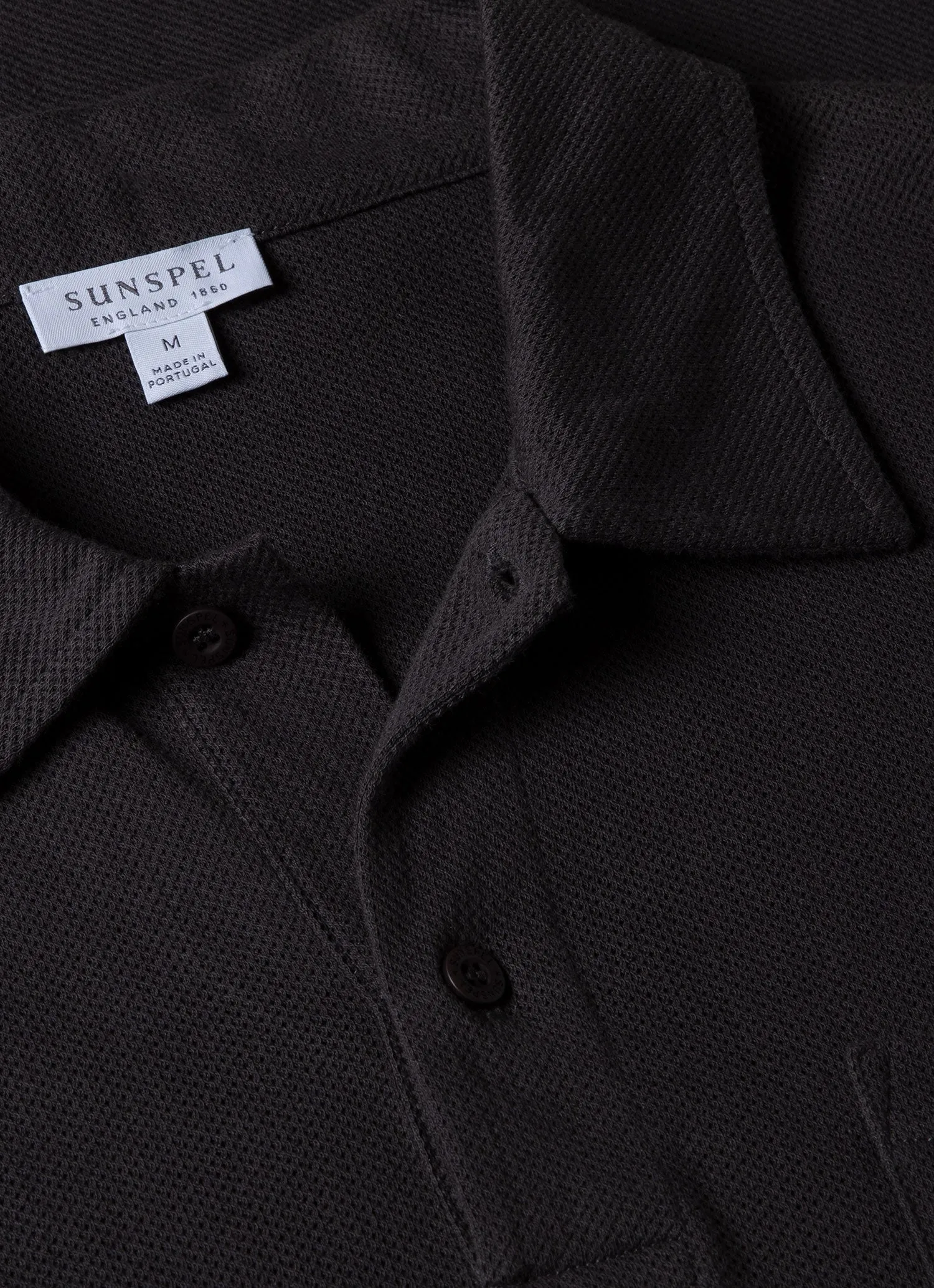 Men's Riviera Polo Shirt in Charcoal sold by Sunspel product image thumbnail 4