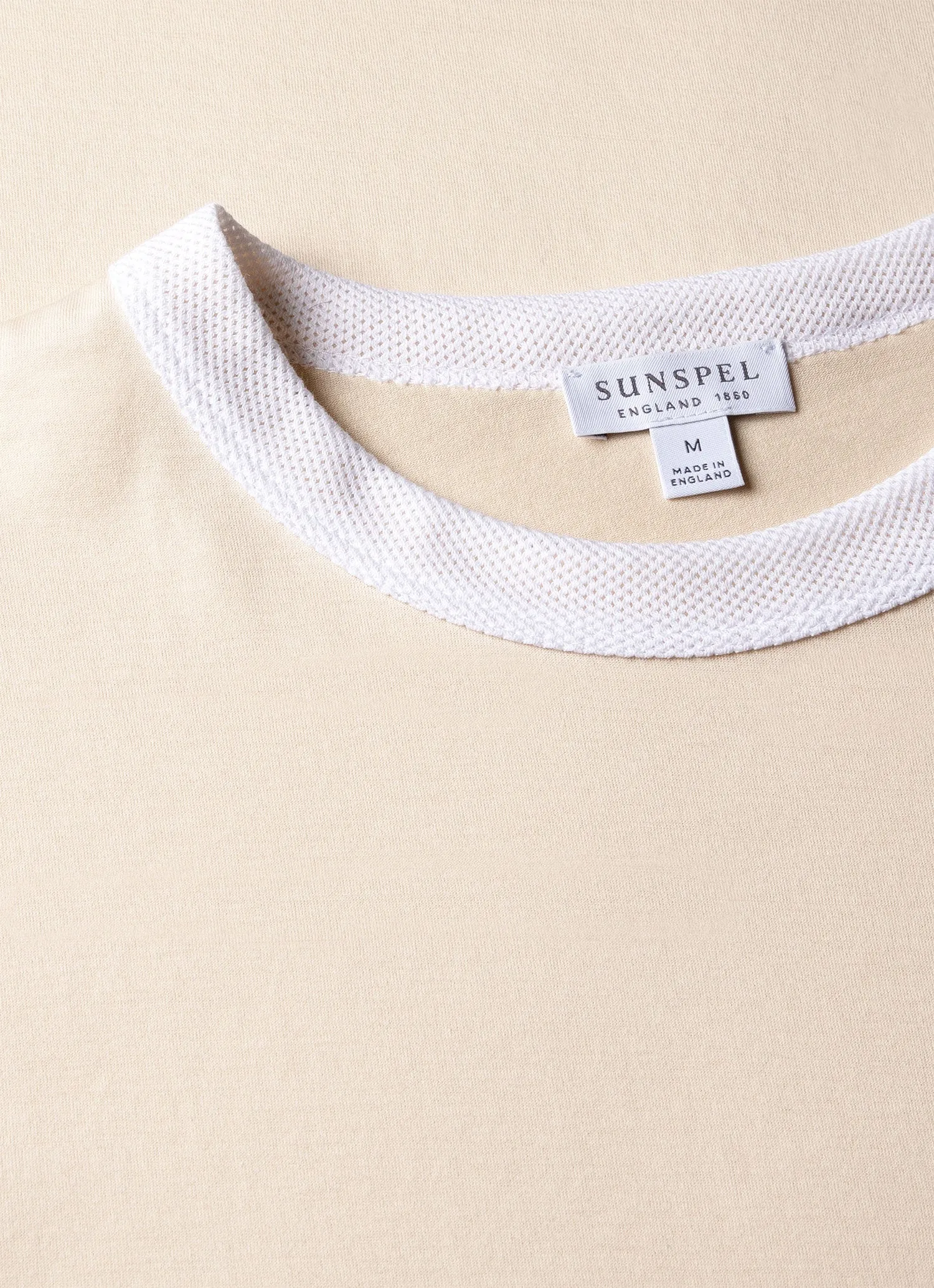 Men's Classic Ringer T-shirt in White sold by Sunspel product image thumbnail 4