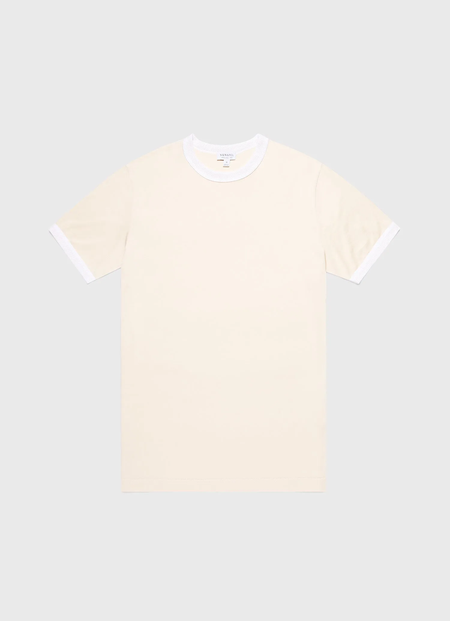 Men's Classic Ringer T-shirt in White sold by Sunspel