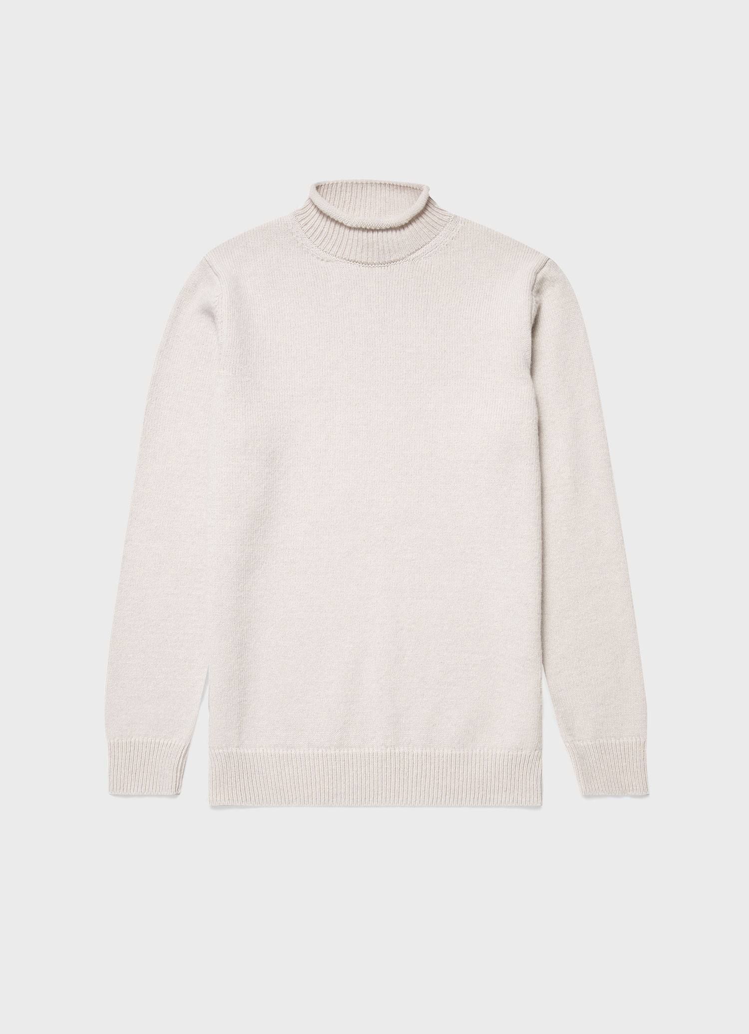 Men's Fisherman Jumper in Chalk sold by Sunspel