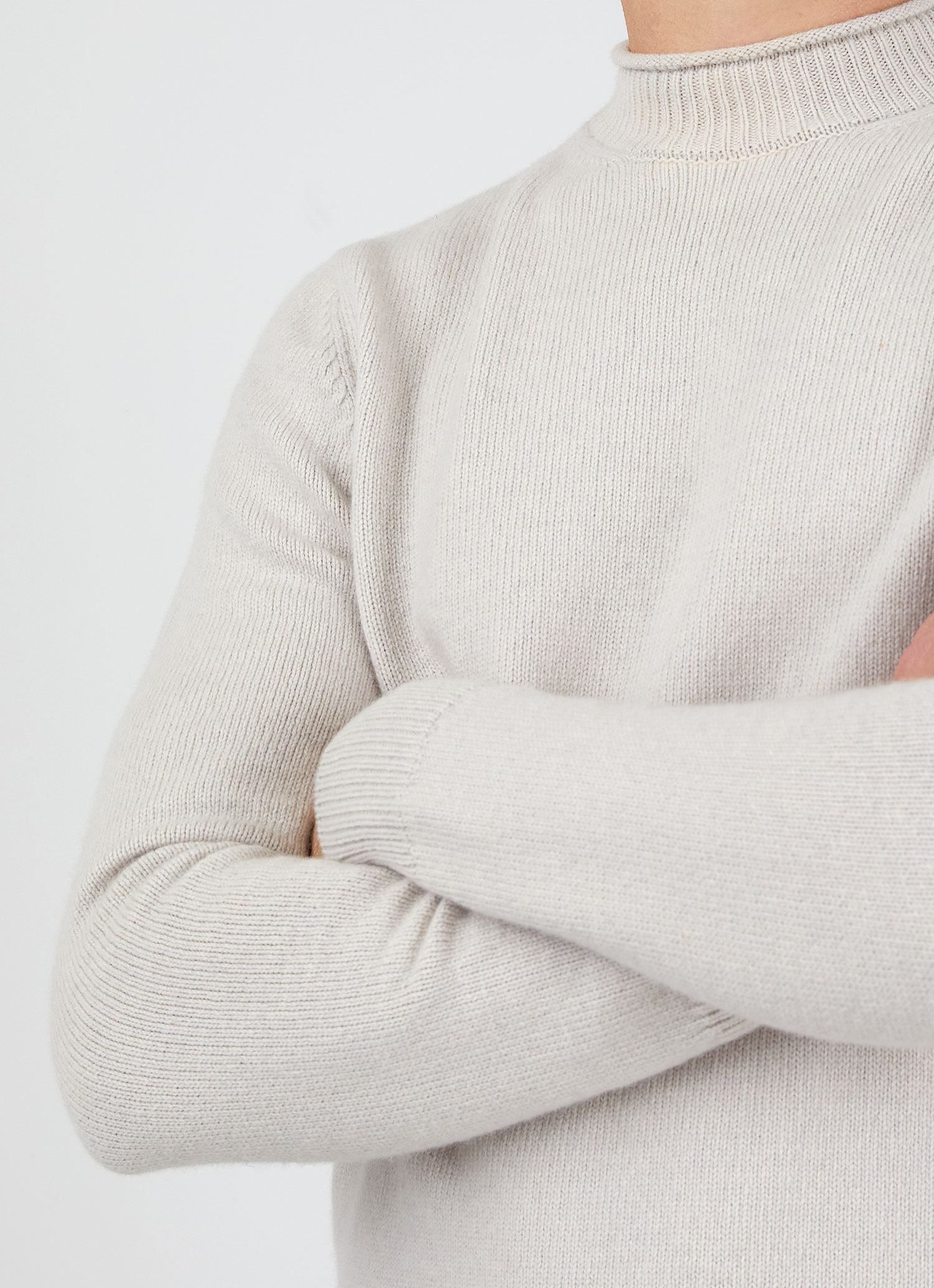 Men's Fisherman Jumper in Chalk sold by Sunspel product image thumbnail 5