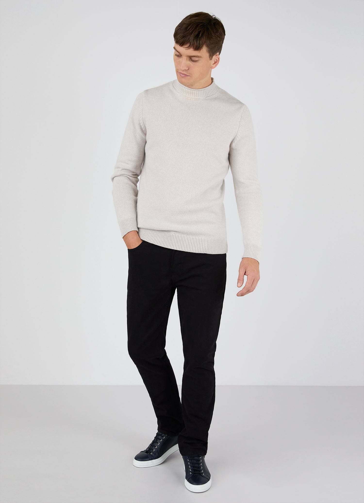 Men's Fisherman Jumper in Chalk sold by Sunspel product image thumbnail 3