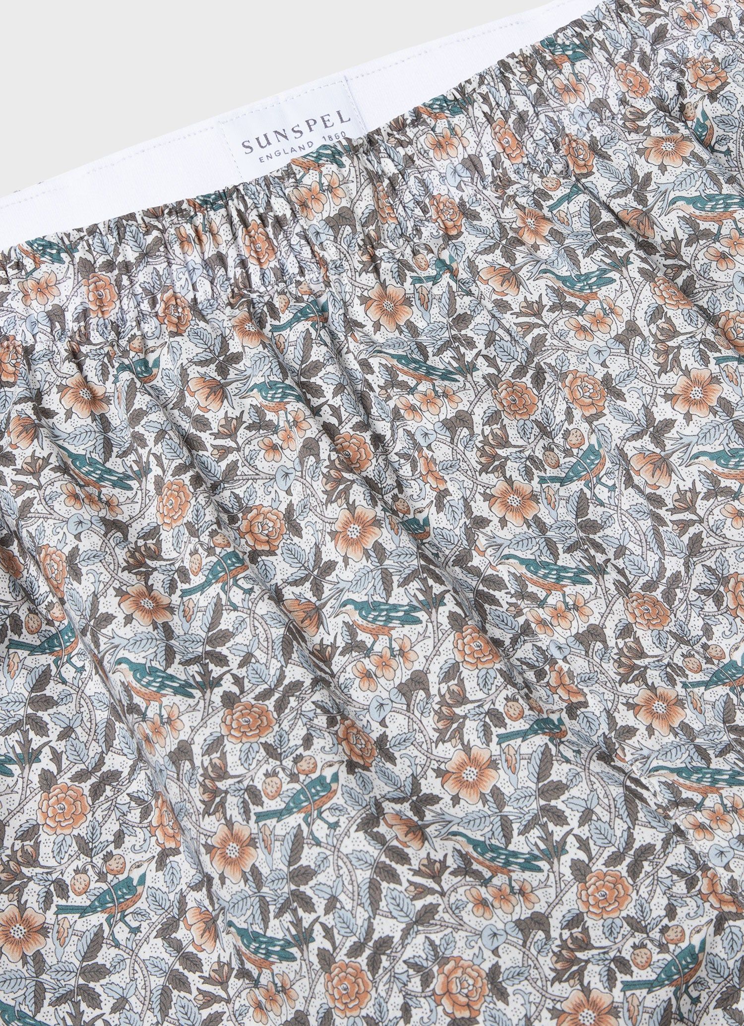 Men's Liberty Print Boxer Shorts in Strawberry Tree sold by Sunspel product image thumbnail 4