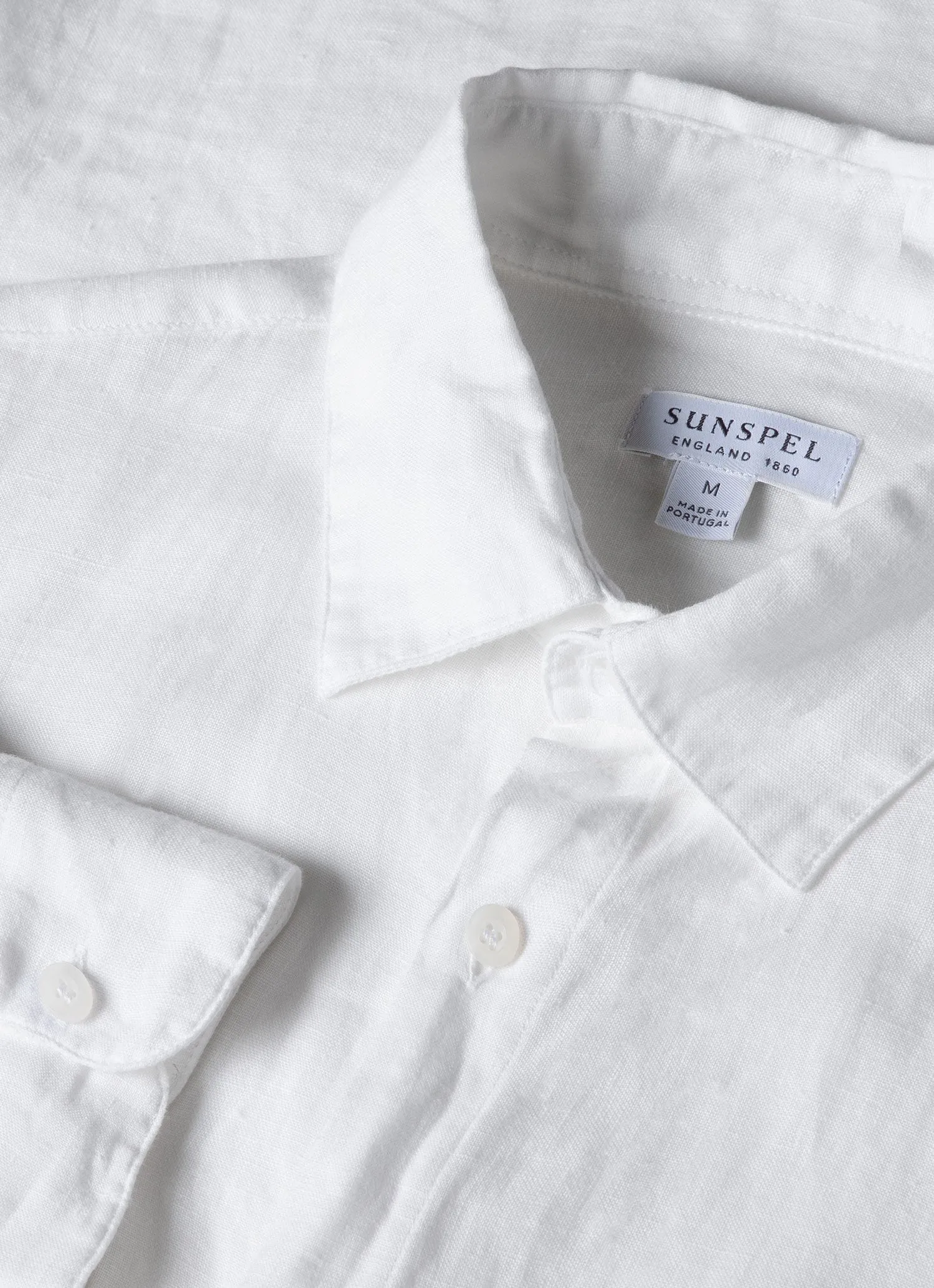Men's Linen Shirt in White sold by Sunspel product image thumbnail 4