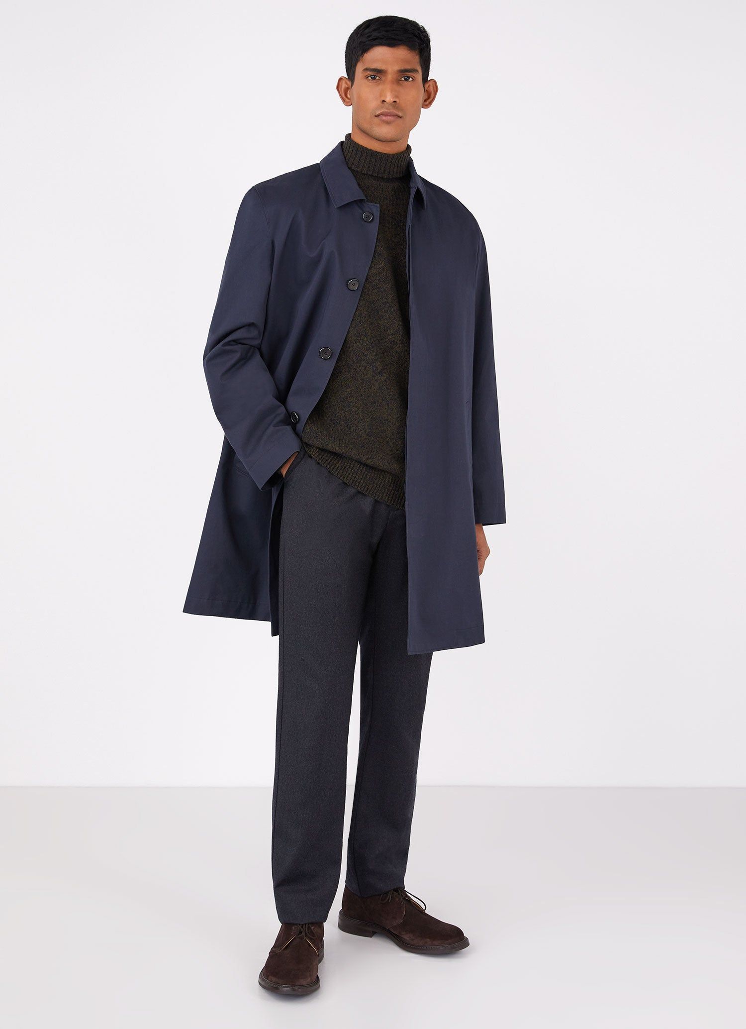 Men's Lambswool Roll Neck in Dark Moss sold by Sunspel product image thumbnail 3