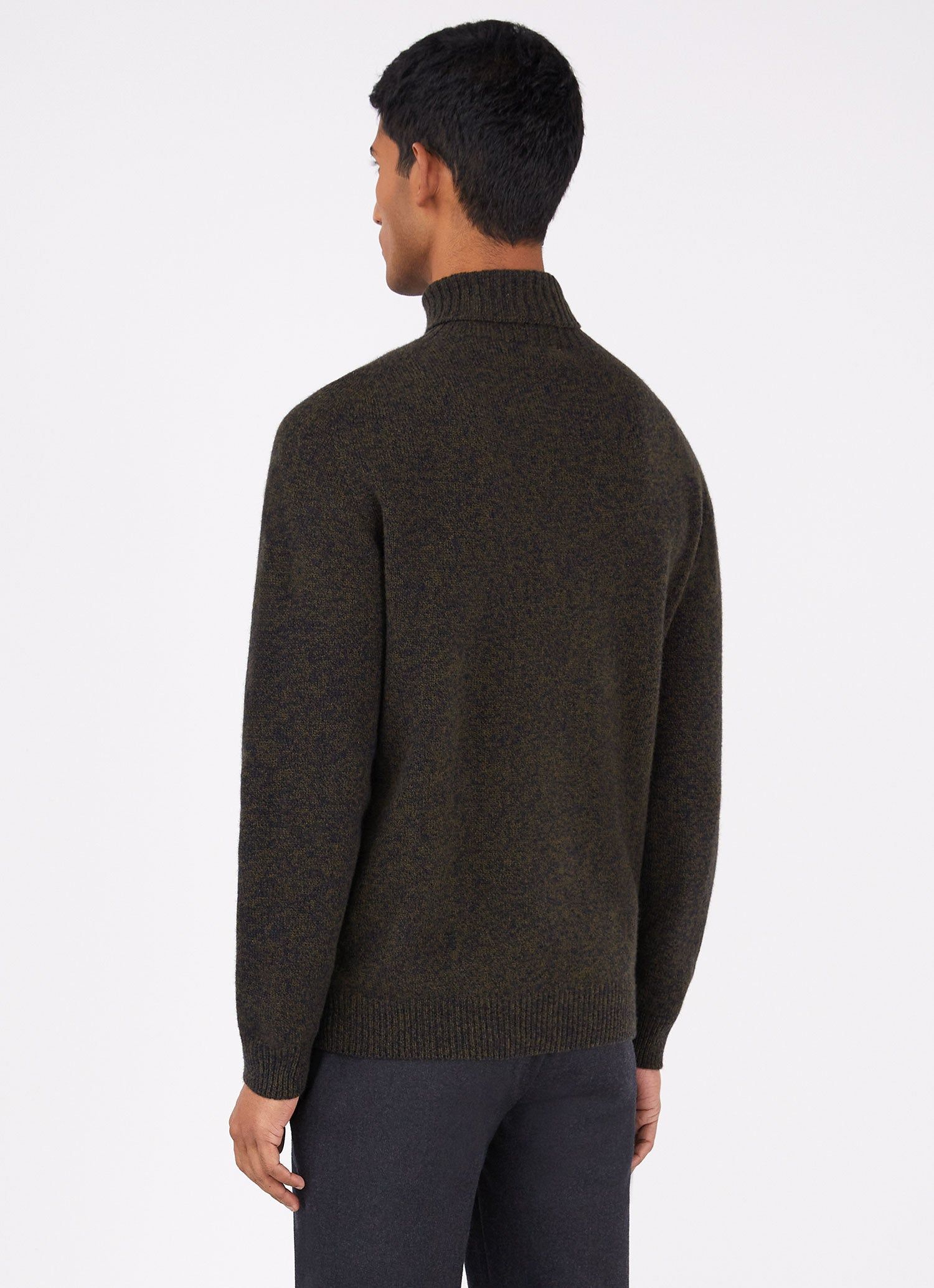 Men's Lambswool Roll Neck in Dark Moss sold by Sunspel product image thumbnail 4