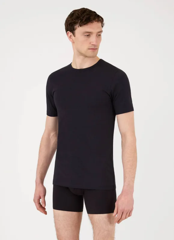 Men's Stretch Underwear T-shirt in Black sold by Sunspel