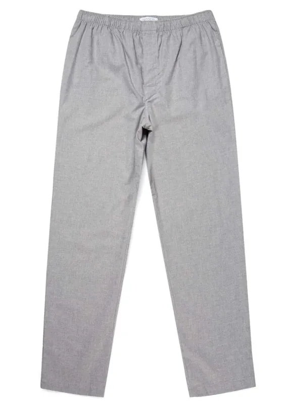 Men's Pyjama Trouser in Mid Grey Melange sold by Sunspel