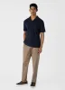 Men's Towelling Polo Shirt in Navy sold by Sunspel