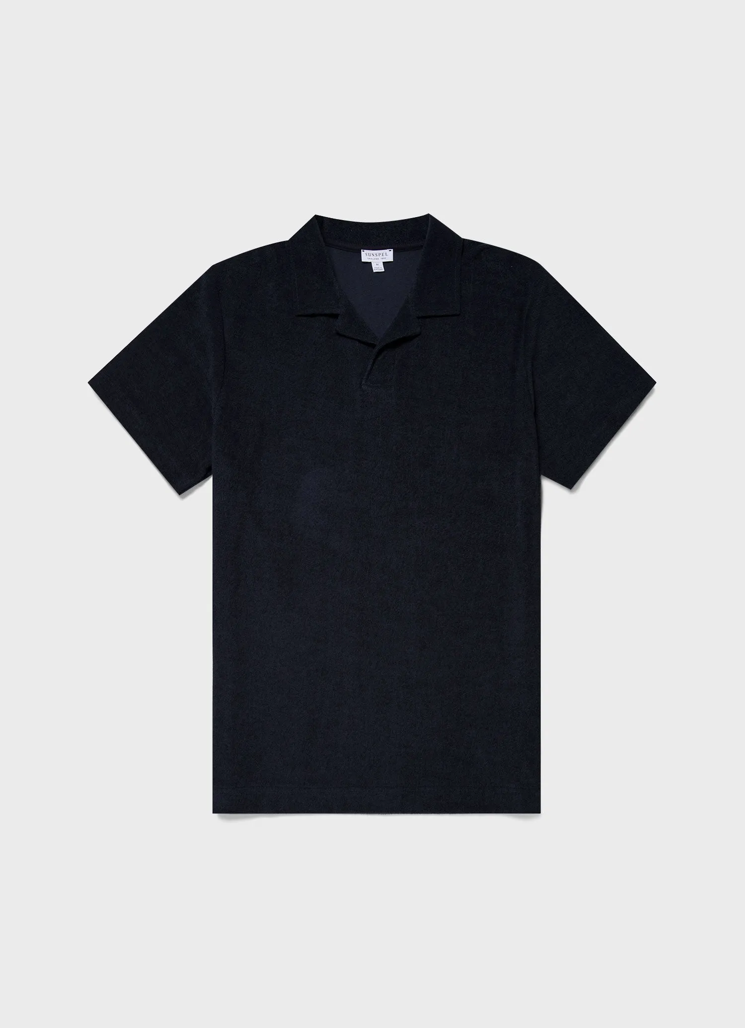 Men's Towelling Polo Shirt in Navy sold by Sunspel