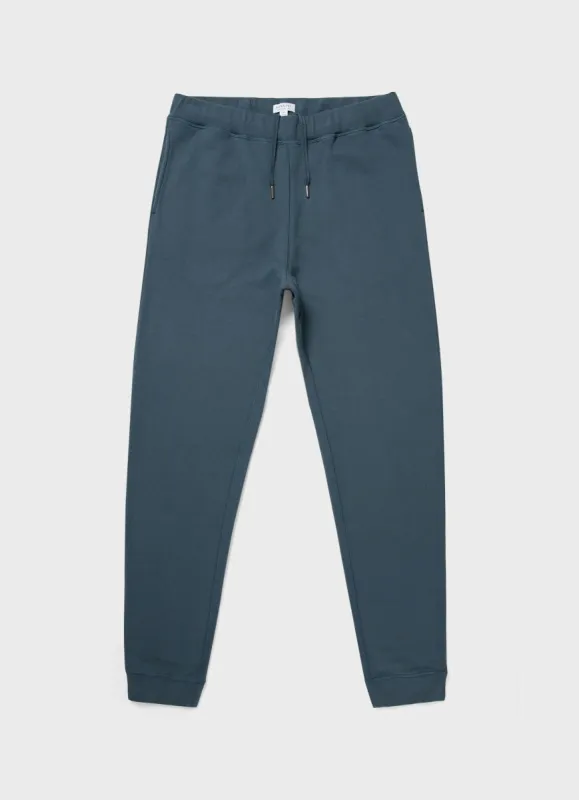 Men's Loopback Sweatpants in Dark Petrol sold by Sunspel