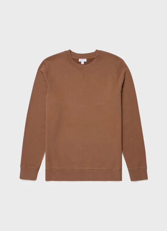 Men's Loopback Sweatshirt in Mushroom sold by Sunspel