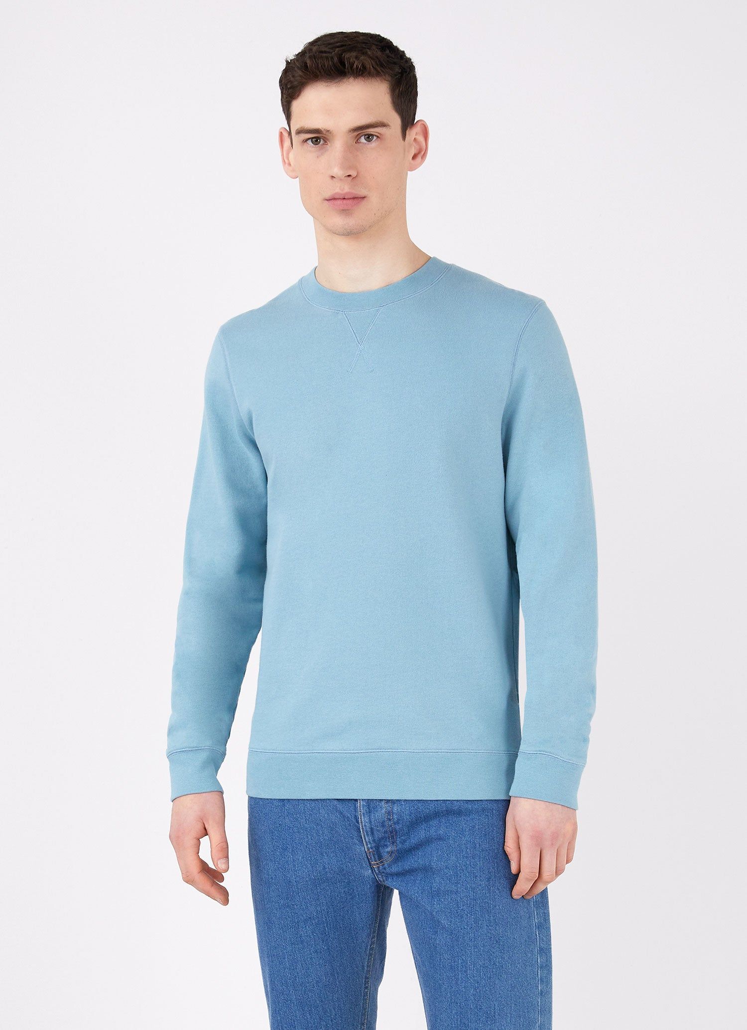 Men's Loopback Sweatshirt in Storm Blue sold by Sunspel product image thumbnail 2