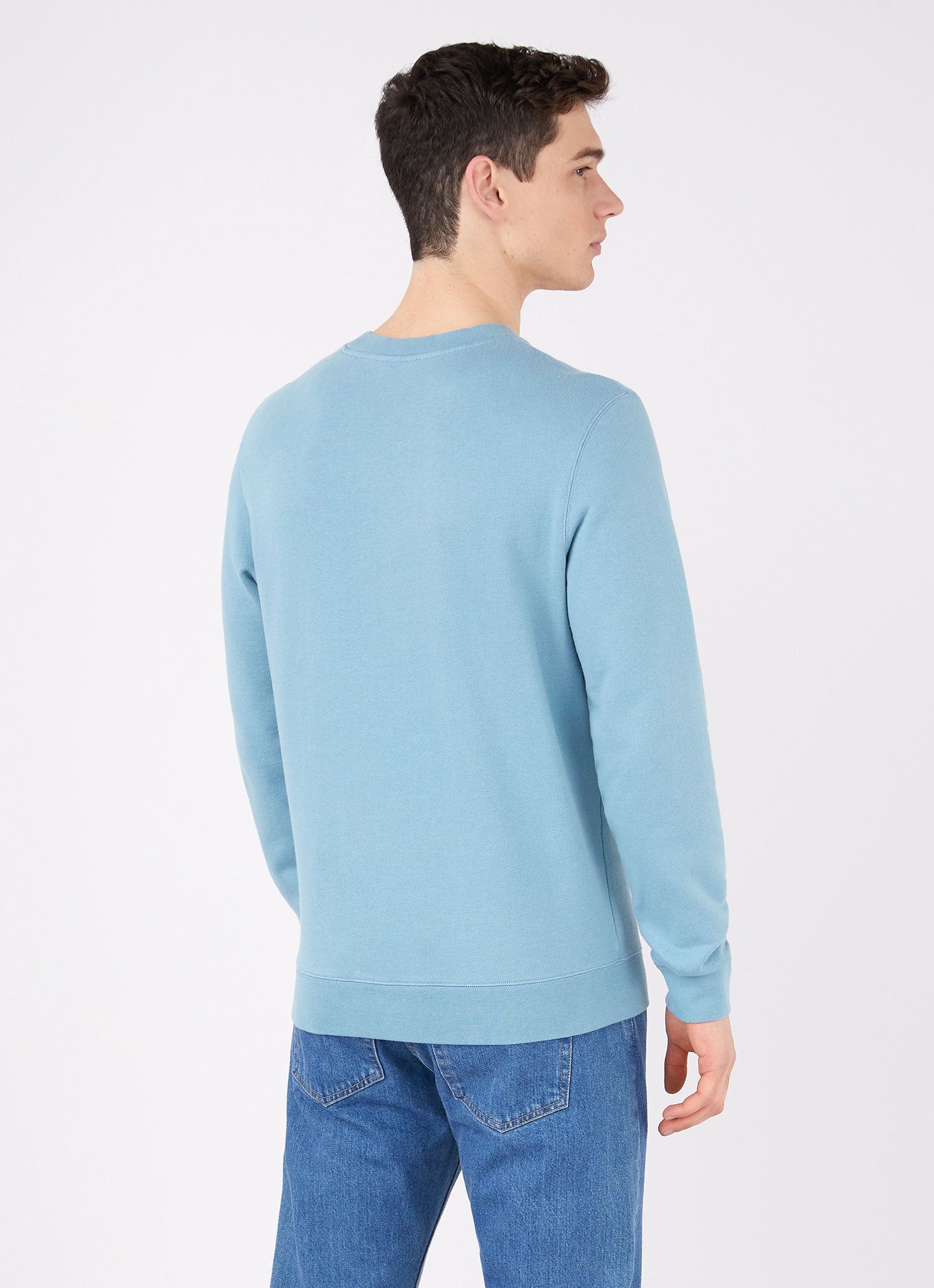 Men's Loopback Sweatshirt in Storm Blue sold by Sunspel product image thumbnail 4