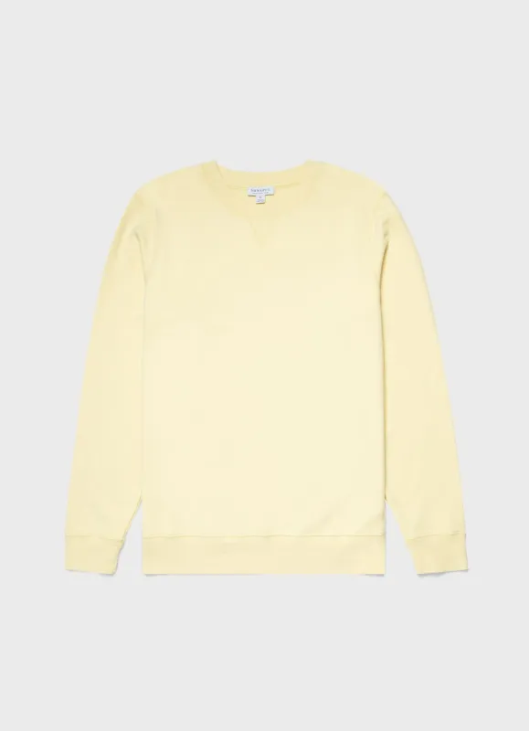 Men's Loopback Sweatshirt in Lemon sold by Sunspel