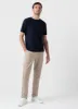 Men's Regular Fit Stretch Chino in Light Stone sold by Sunspel
