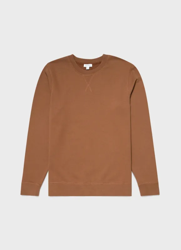 Men's Loopback Sweatshirt in Gingerbread sold by Sunspel