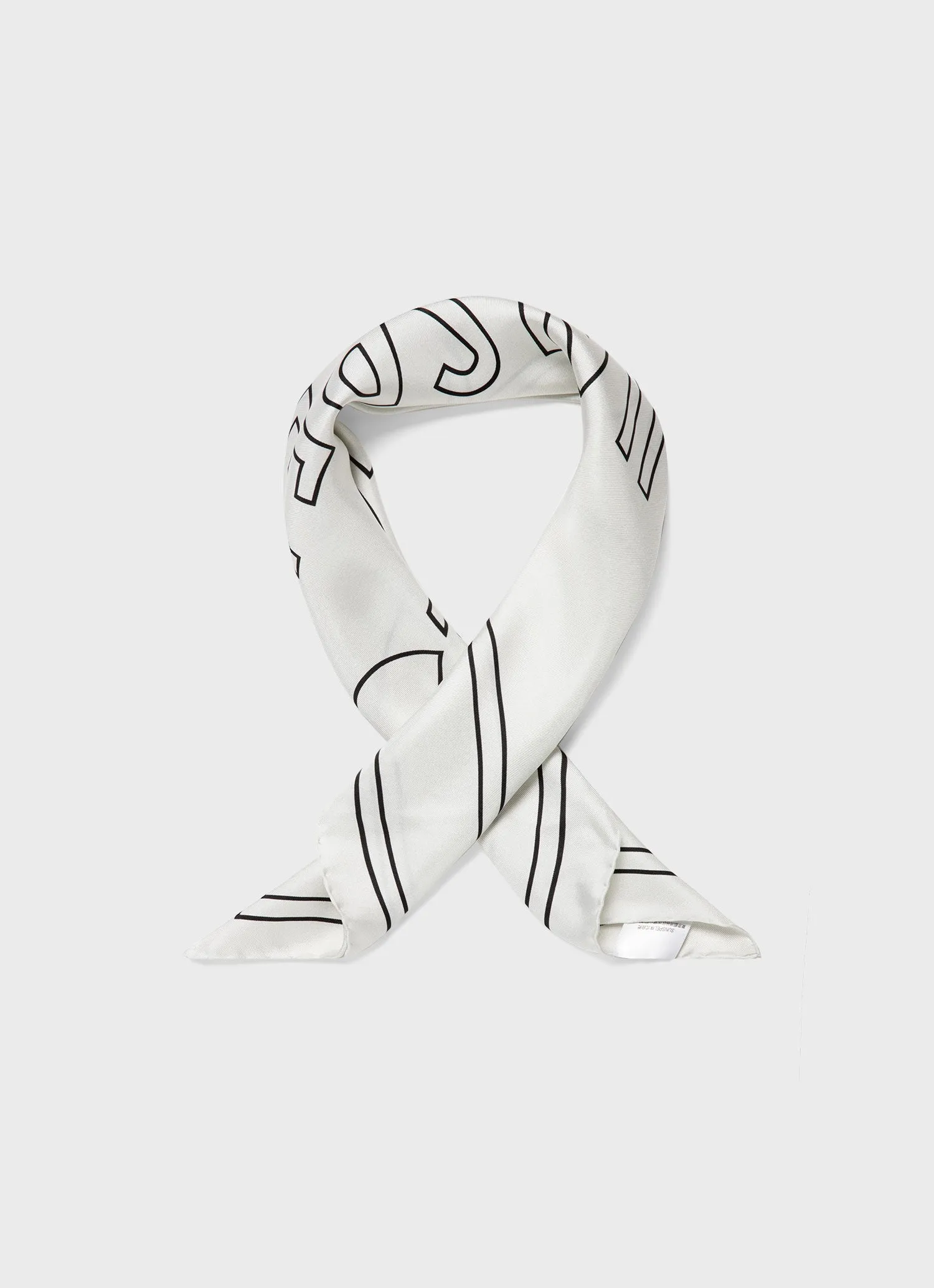 Linear Archive Print Silk Scarf in Ecru sold by Sunspel product image thumbnail 3