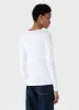 Women's Rib Henley in White sold by Sunspel