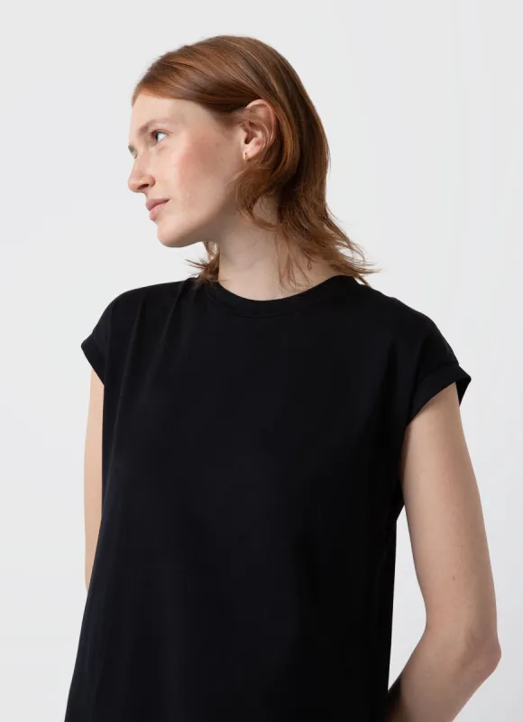 Women's T-shirt Dress in Black sold by Sunspel