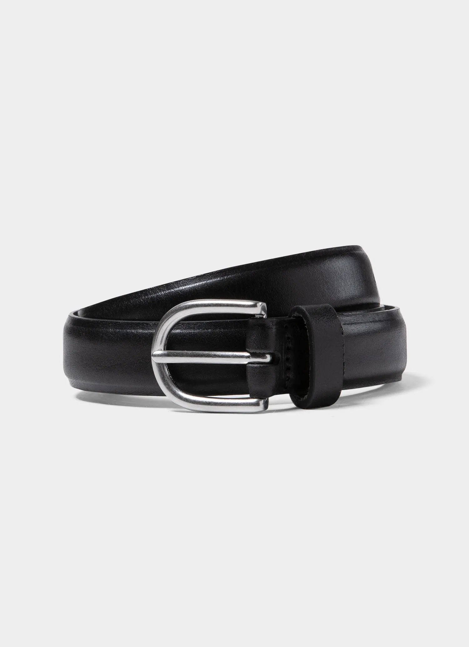 Women's Leather Belt in Black sold by Sunspel