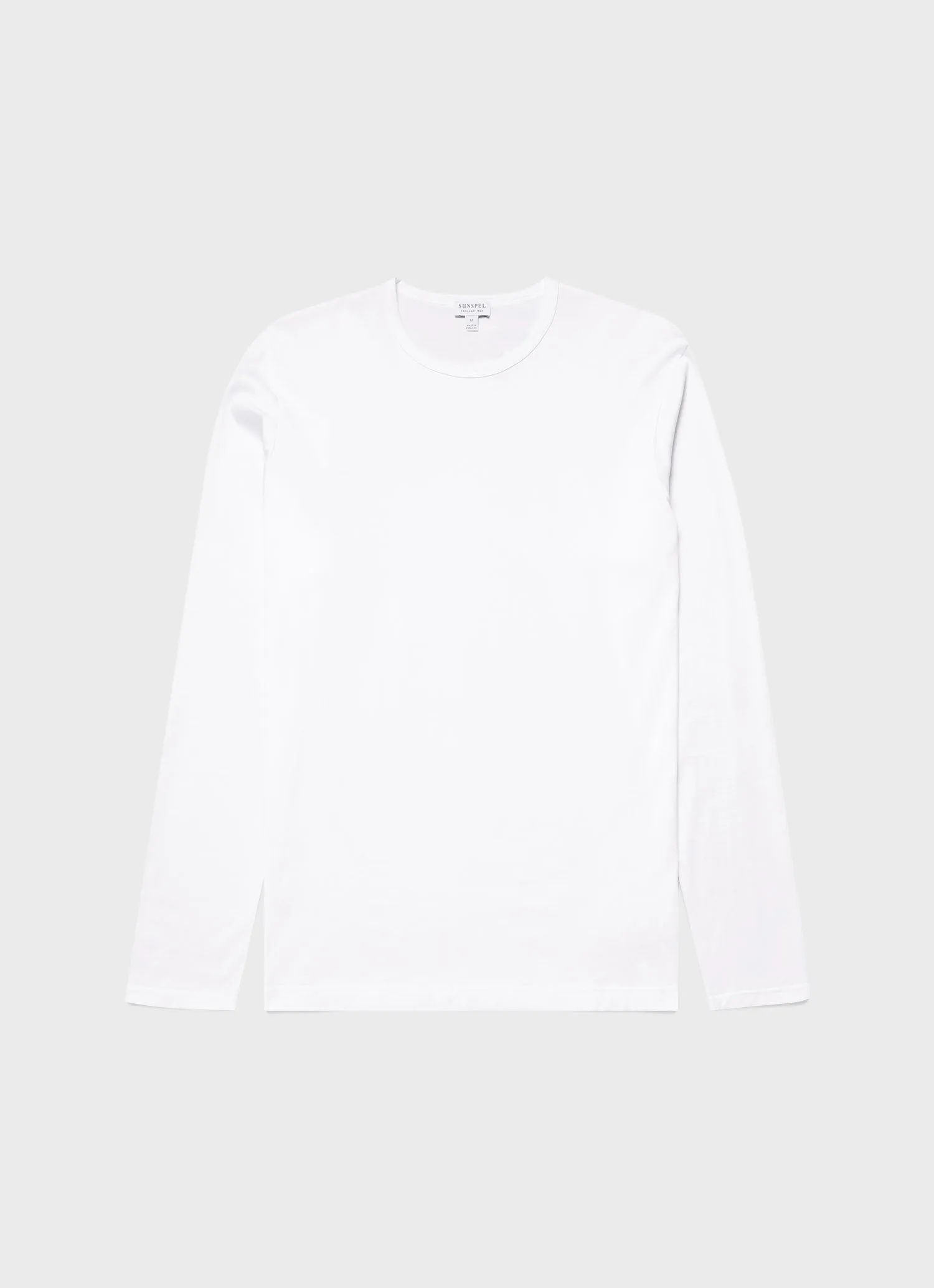 Men's Classic Long Sleeve T-shirt in White sold by Sunspel