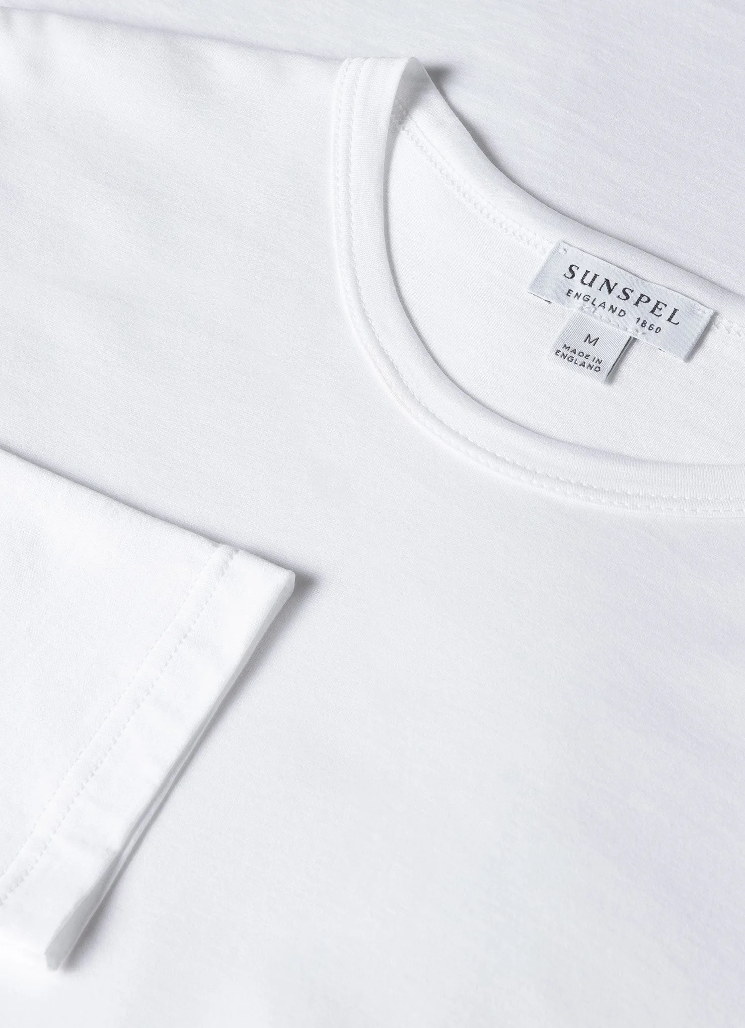 Men's Classic Long Sleeve T-shirt in White sold by Sunspel product image thumbnail 4