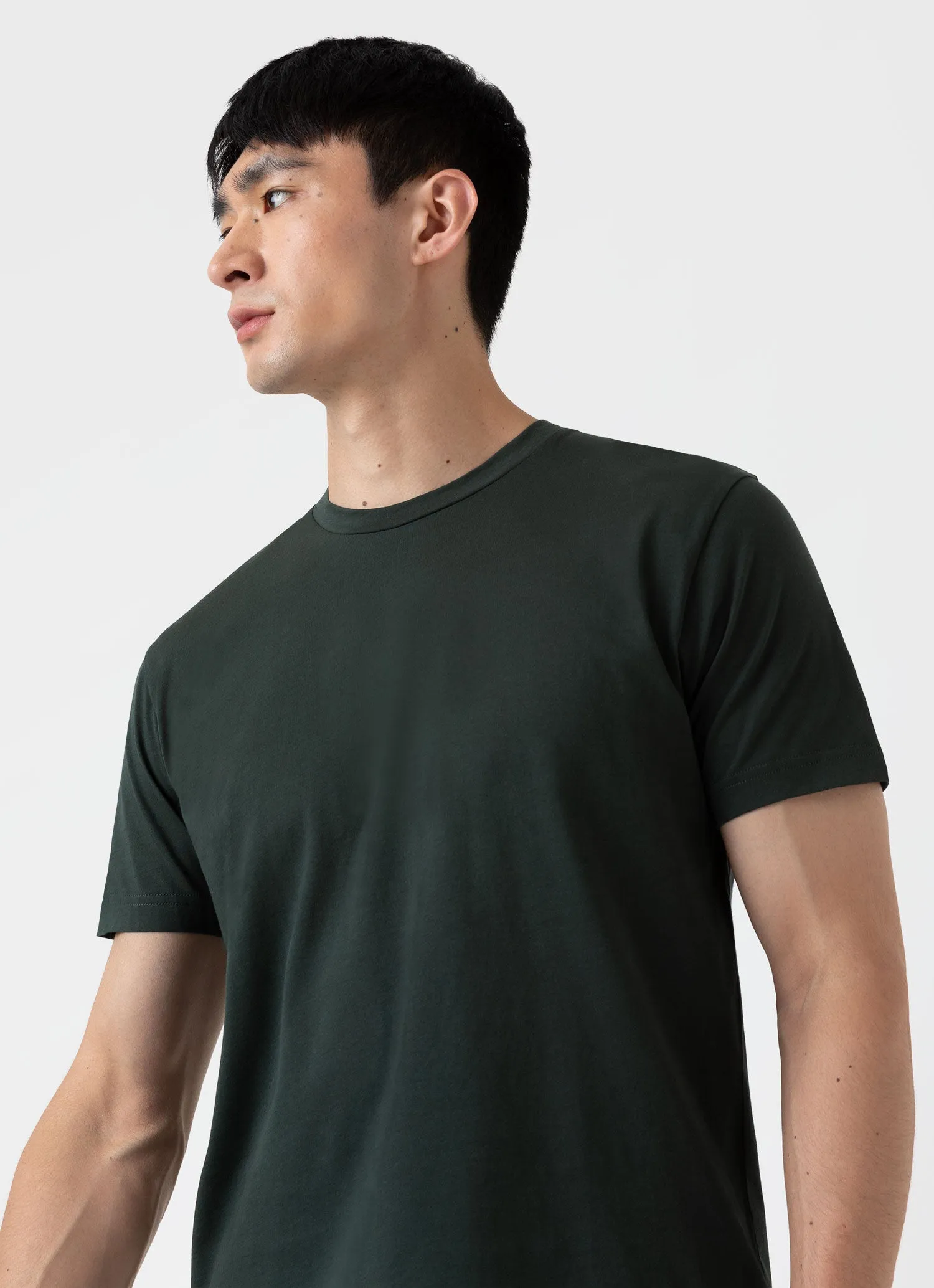 Men's Riviera T-shirt in Seaweed sold by Sunspel product image thumbnail 5