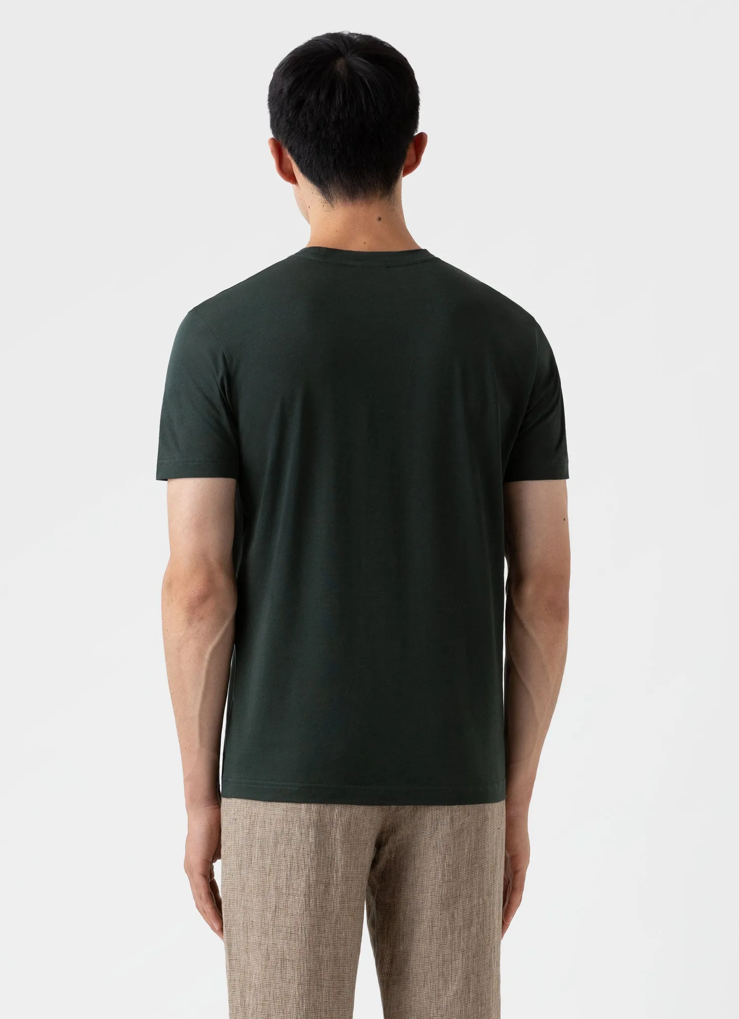 Men's Riviera T-shirt in Seaweed sold by Sunspel product image thumbnail 4