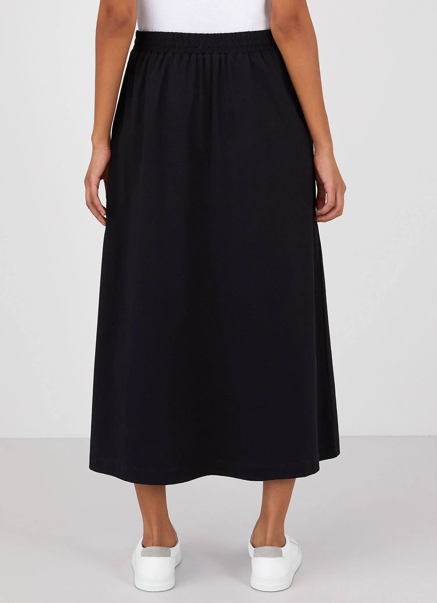 Women's Drawstring Skirt in Black sold by Sunspel product image thumbnail 3