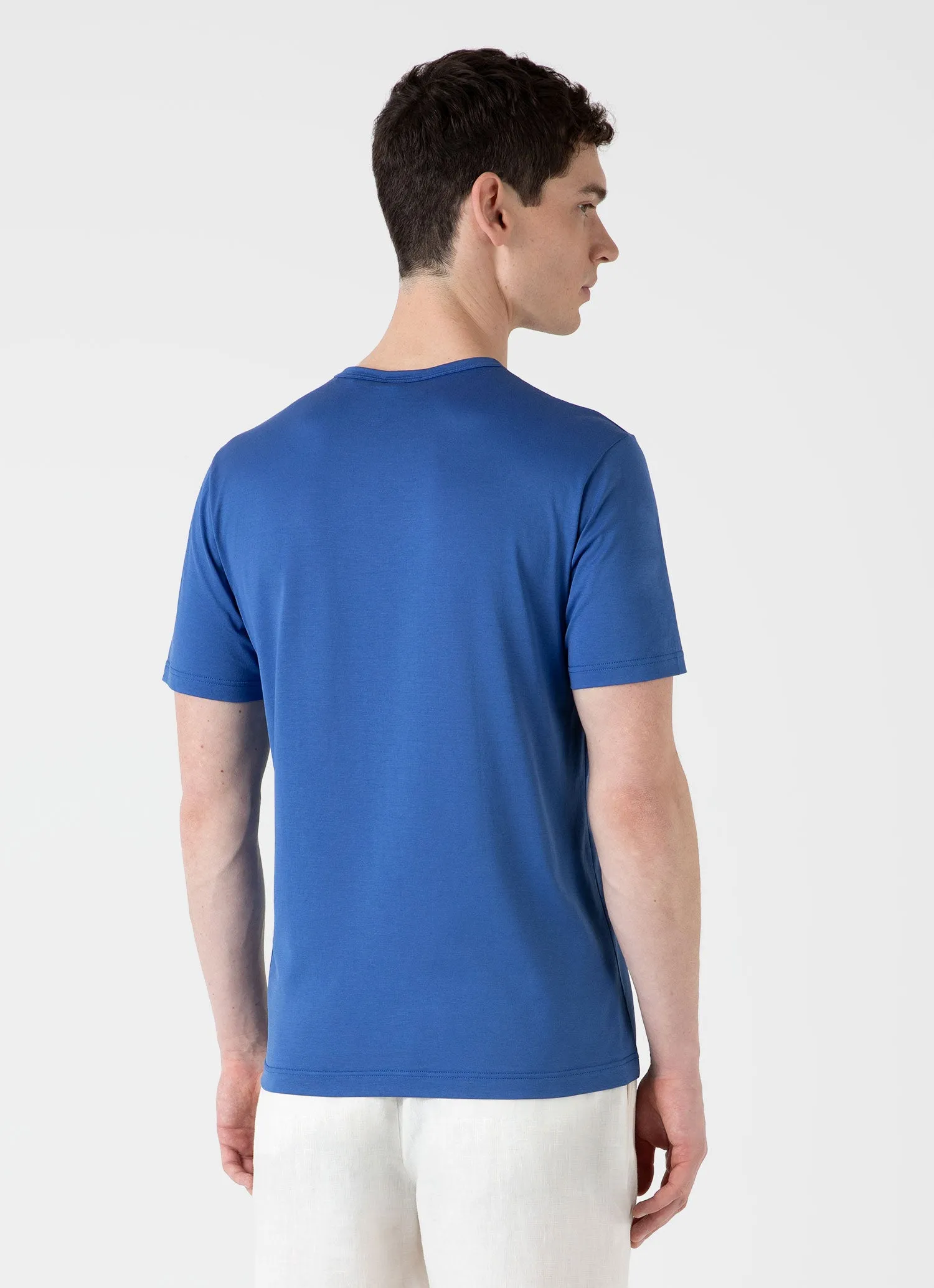 Men's Classic T-shirt in French Blue sold by Sunspel product image thumbnail 5