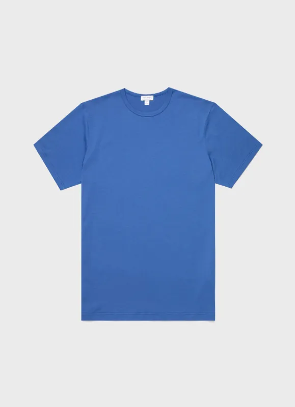 Men's Classic T-shirt in French Blue sold by Sunspel