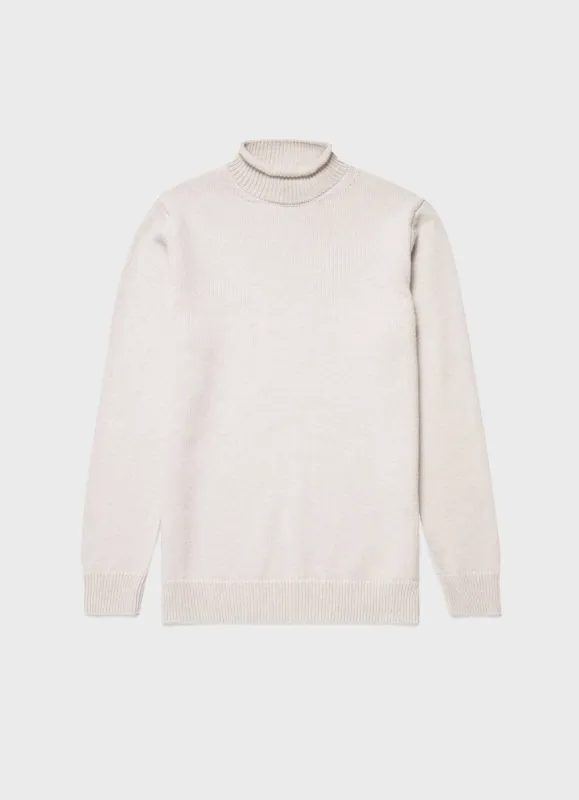 Men's Fisherman Jumper in Chalk sold by Sunspel