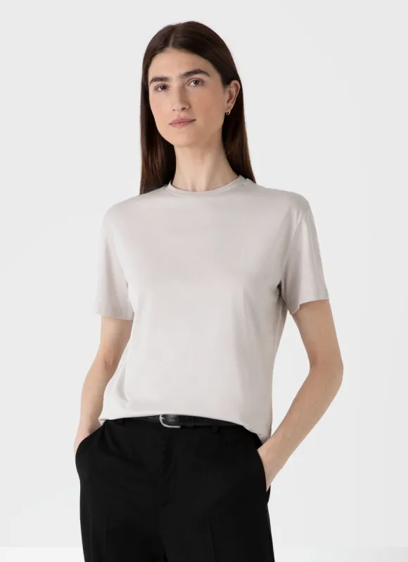 Women's Boy Fit T-shirt in Putty sold by Sunspel