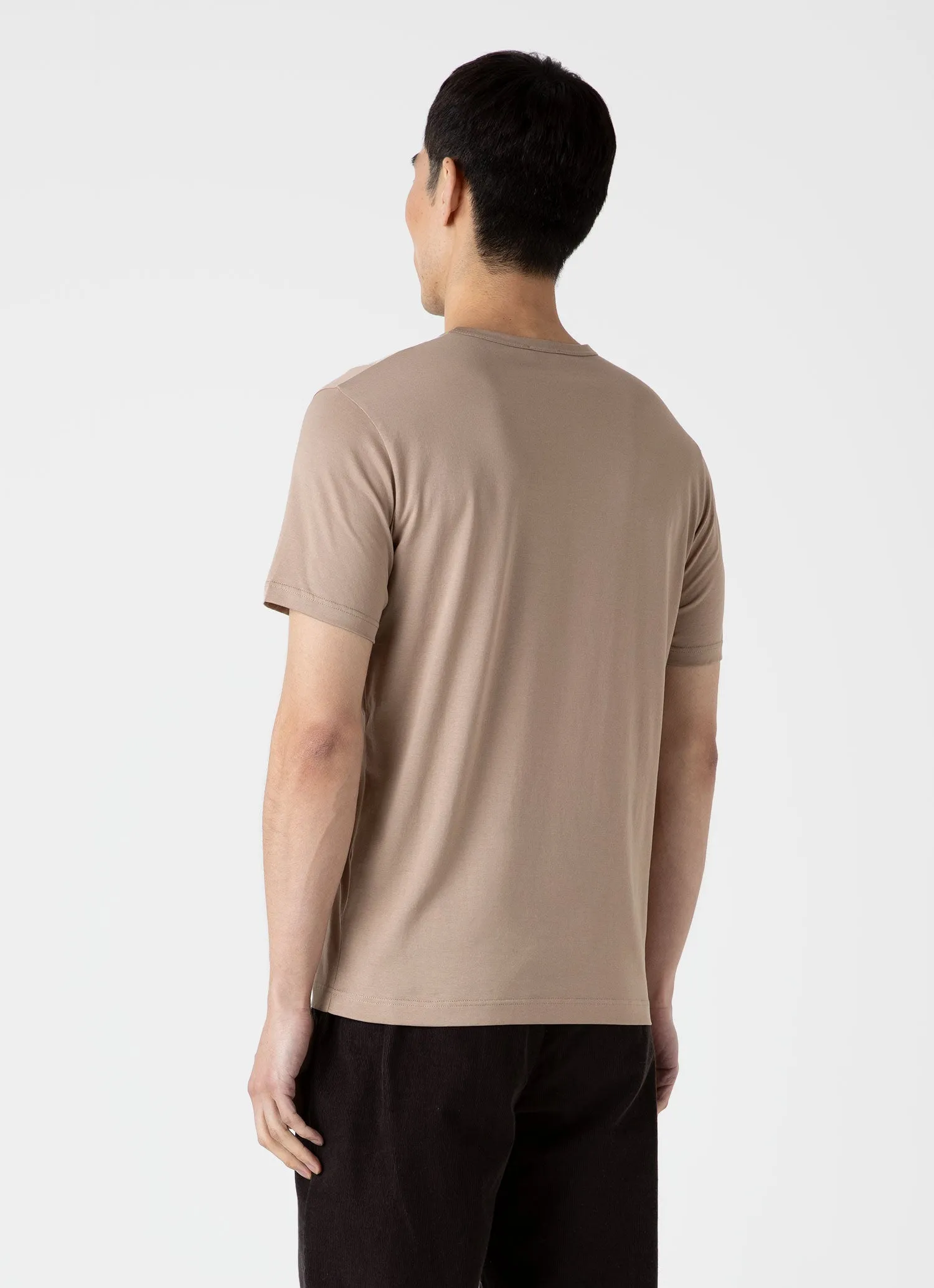 Men's Classic T-shirt in Sandstone sold by Sunspel product image thumbnail 5
