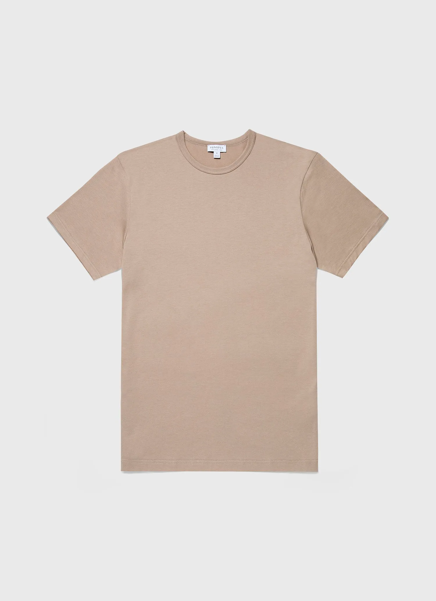 Men's Classic T-shirt in Sandstone sold by Sunspel
