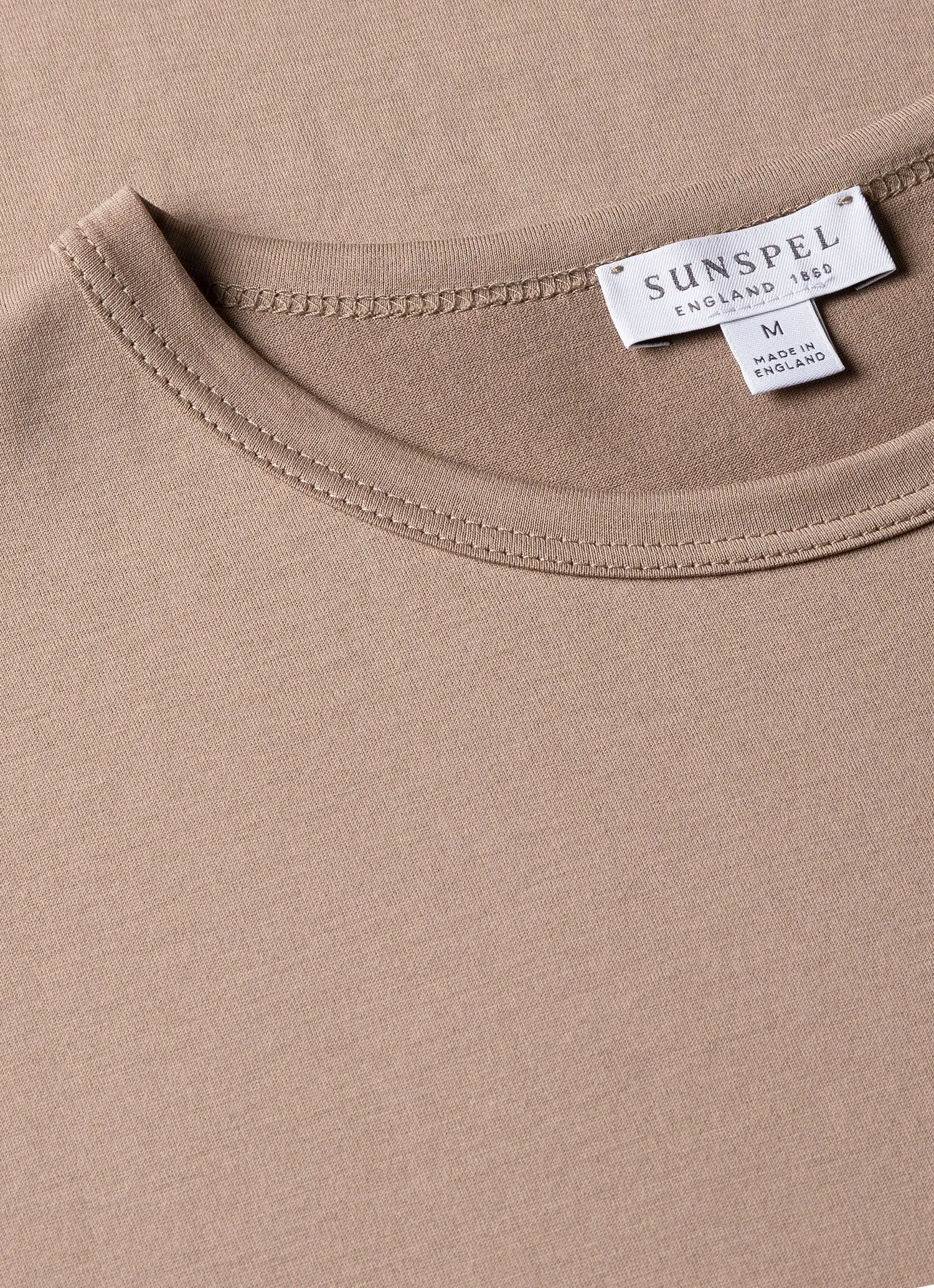 Men's Classic T-shirt in Sandstone sold by Sunspel product image thumbnail 4