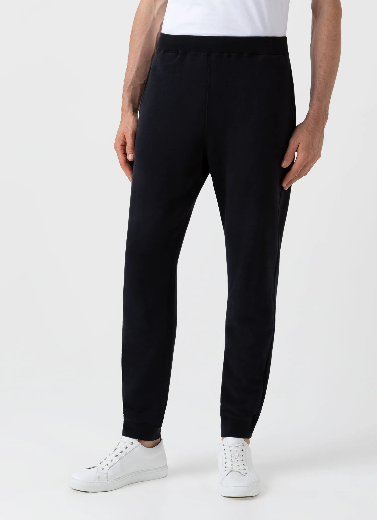 Men's Loopback Sweatpants in Black sold by Sunspel product image thumbnail 3