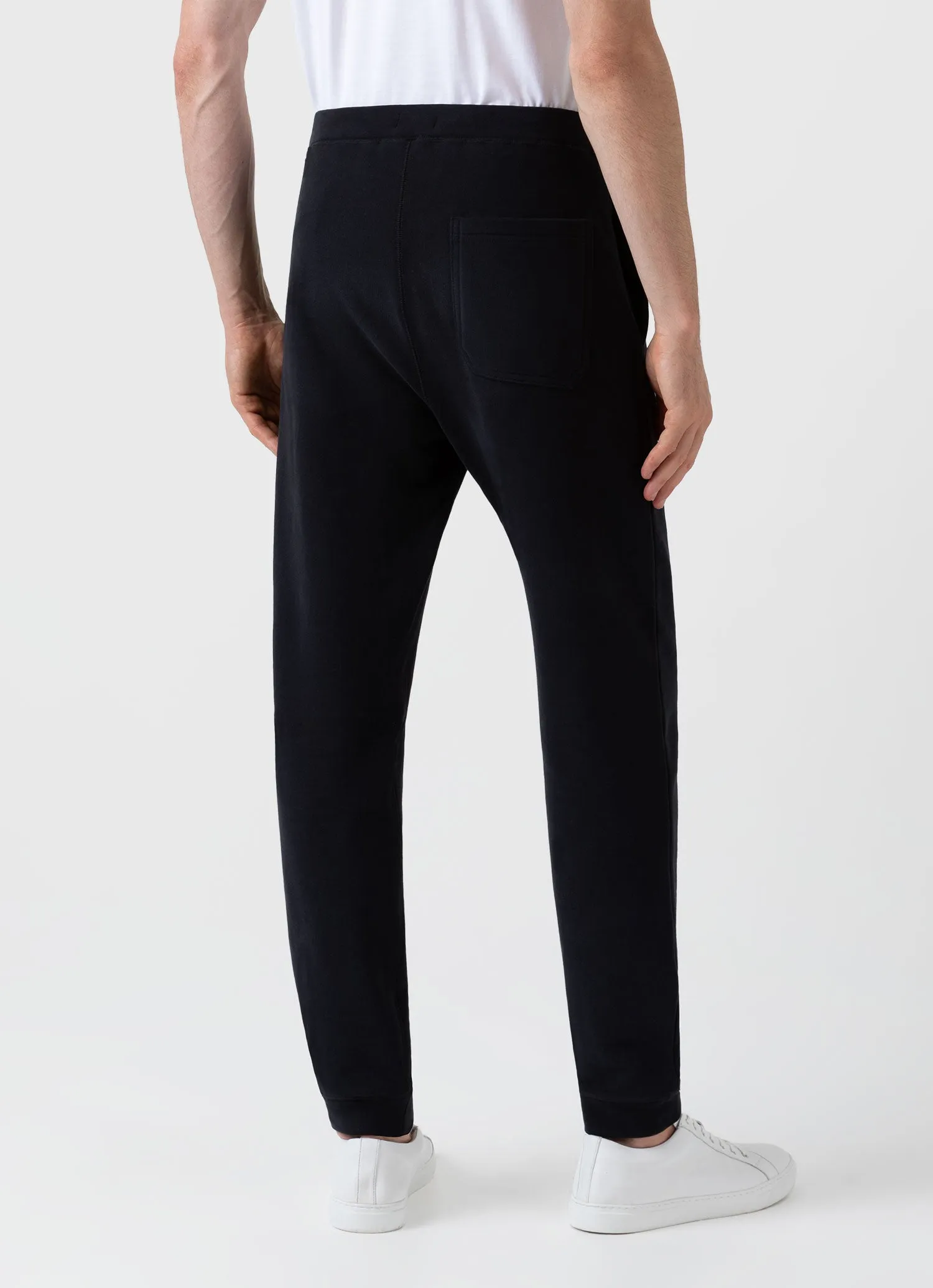 Men's Loopback Sweatpants in Black sold by Sunspel product image thumbnail 5