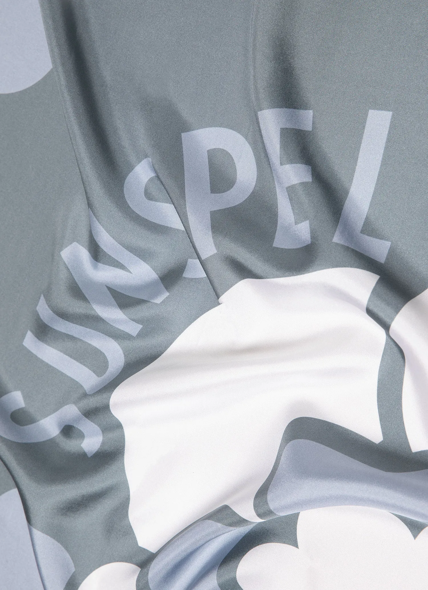 Women's Silk Scarf in Smoke Green Archive Print sold by Sunspel product image thumbnail 3