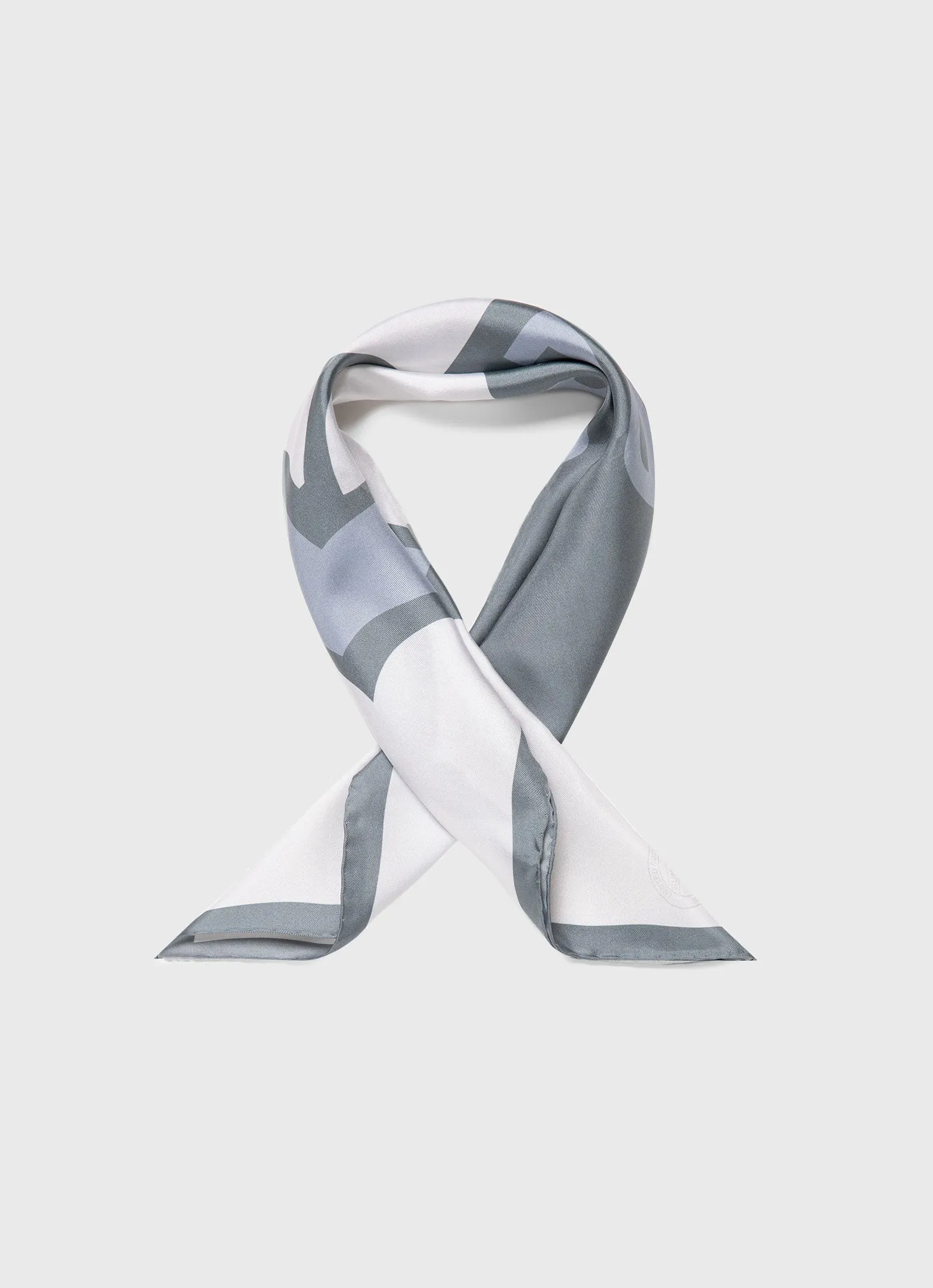 Women's Silk Scarf in Smoke Green Archive Print sold by Sunspel product image thumbnail 2